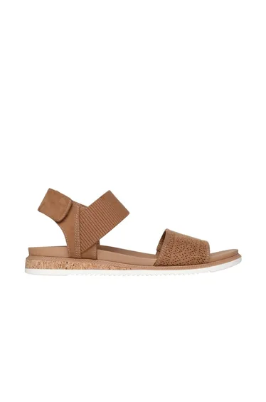 DESERT KISS LOW Microfiber Quarter Strap Sandal Chestnut
