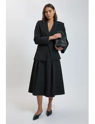 Compact Stretch Full Midi Skirt