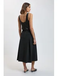 Compact Stretch Full Midi Skirt - 2