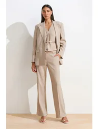 Dilvin Striped Straight-leg Belted Trousers