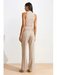Dilvin Striped Straight-leg Belted Trousers - 2