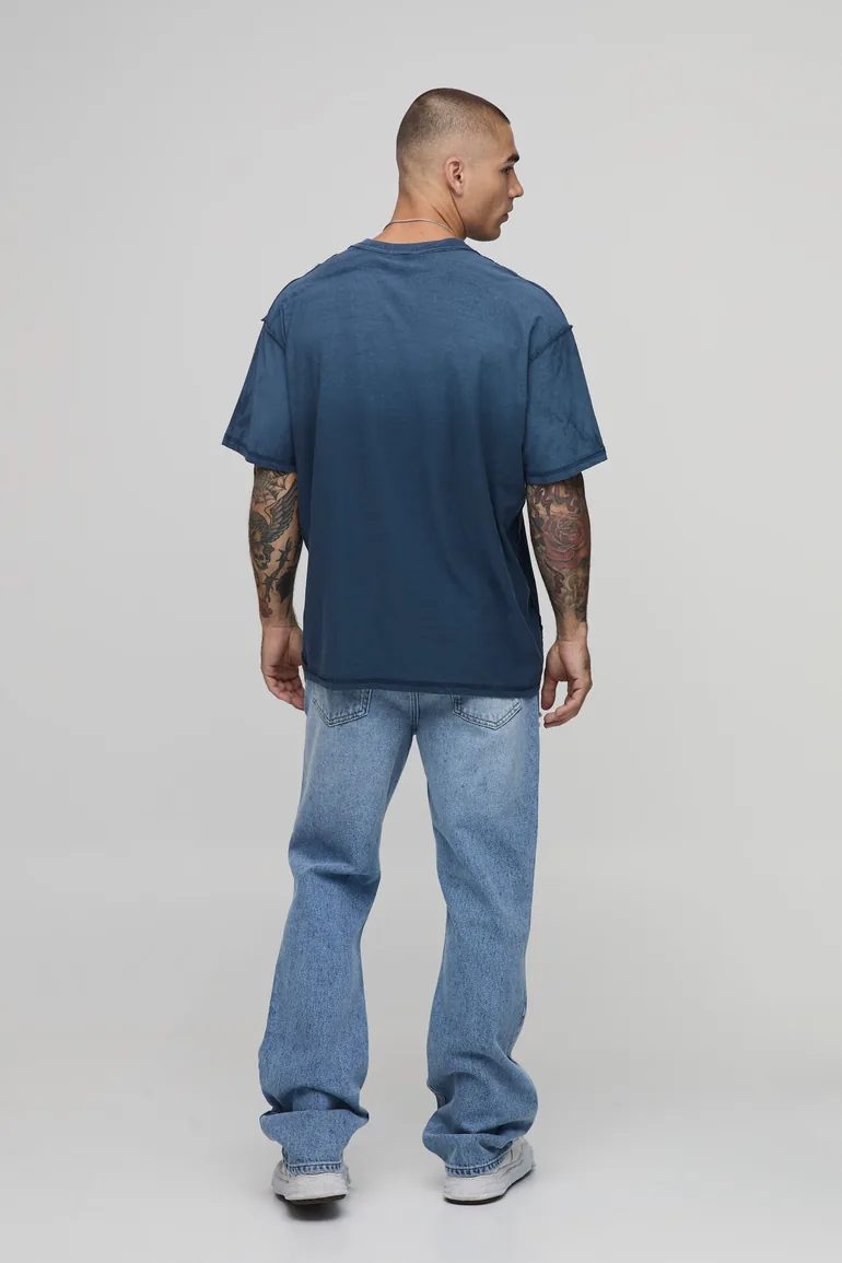 Rip & Repair Busted Knee Flared Jeans - stonewash - 1