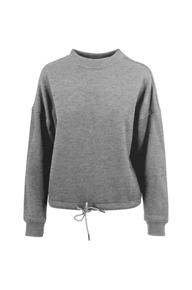 Womens/Ladies Oversize Crew Neck Sweatshirt - Grey