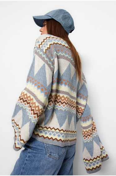 Sweater - Gray - Oversize product thumbnail 3