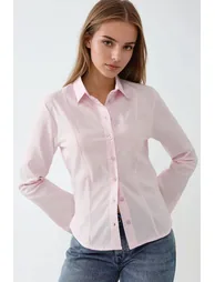 Fitted Long Sleeve Shirt - 1