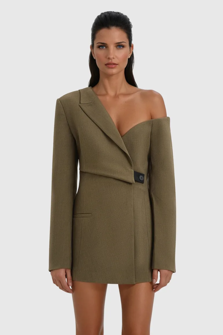 Caner Asymmetric One Shouder Blazer - 2