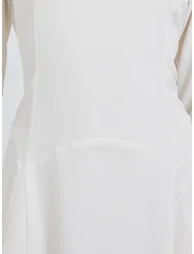 Solid Round Neck A-Line Maxi Dress - 3
