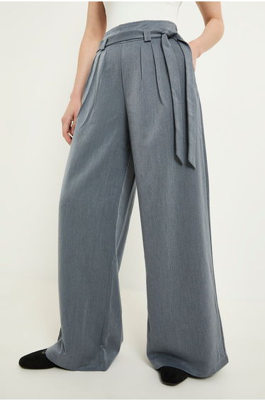 Denim Look Belted Wide Leg Trouser product thumbnail 2
