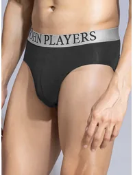 Charcoal Logo Print Brief Underwear - 3