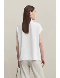Swing Collar Tie Chiffon Top - 5