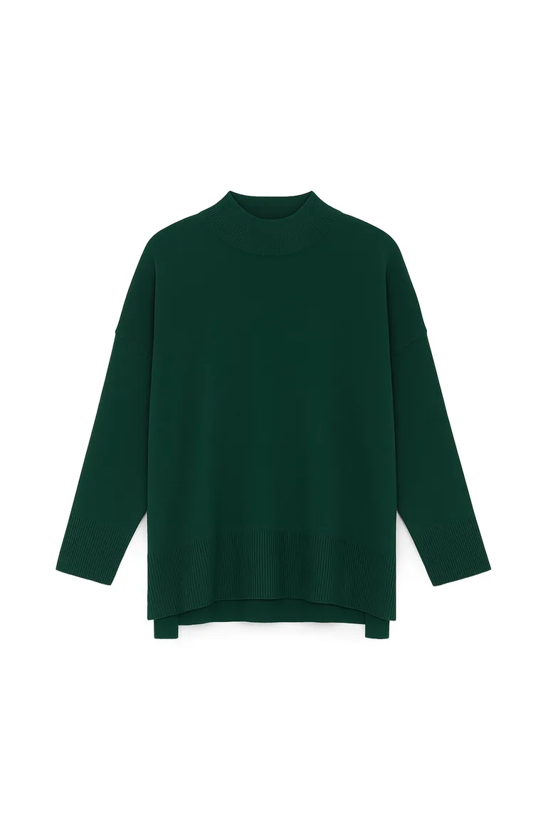 TURTLENECK BASIC KNIT SWEATER - 4