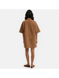 Signature Sara Loose-Fitting Suede-Effect Mini Dress - 3