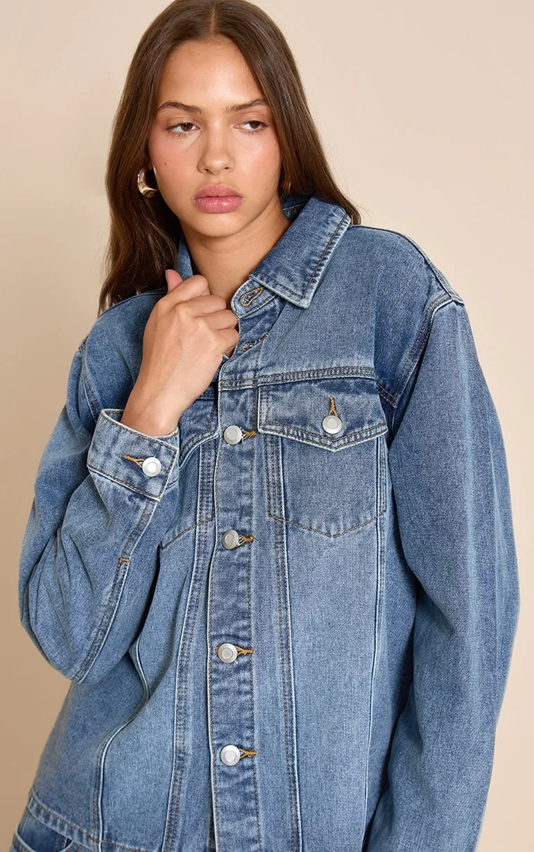 Vintage Oversized Denim Shirt - 1