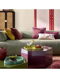 Izaia Rectangular Cushion Cover in Velour - 1