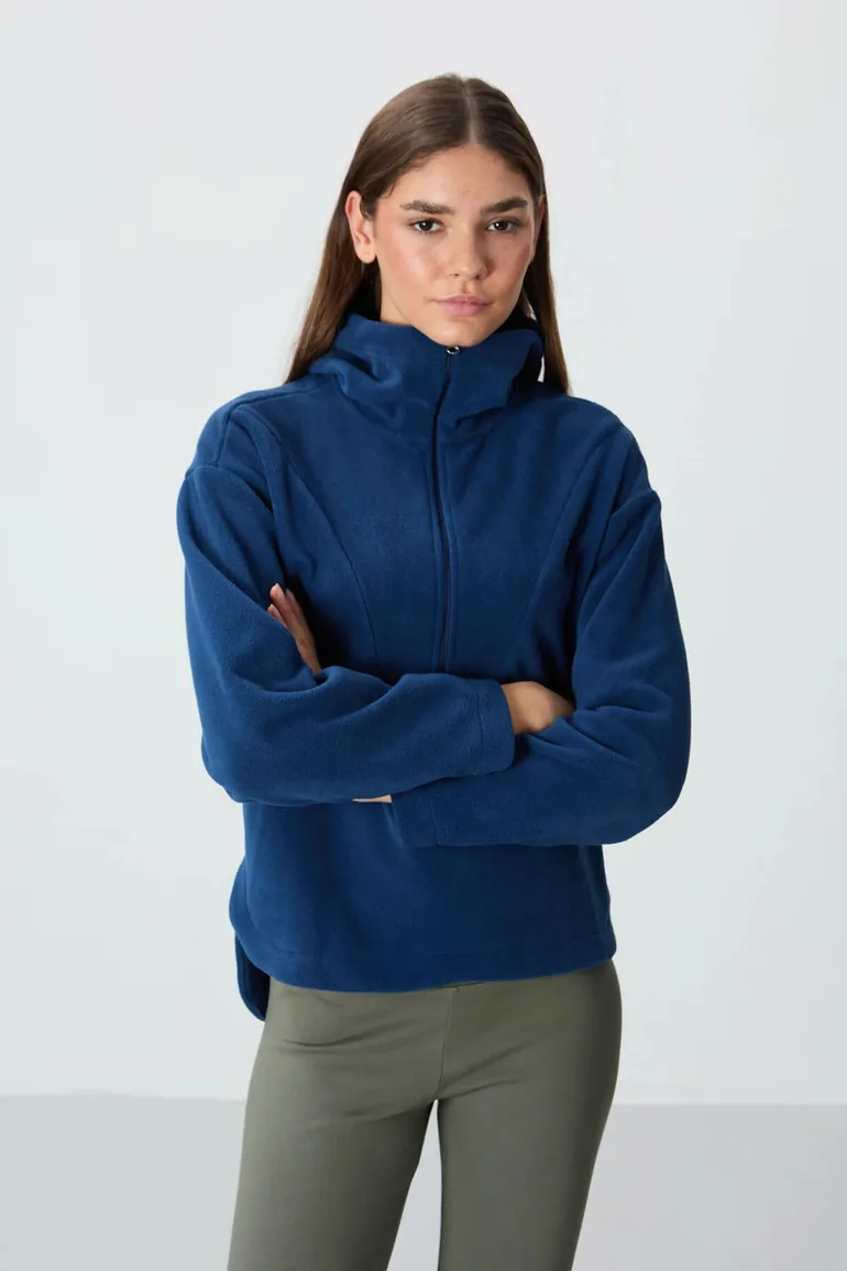 TOMMY Oversized Plush Half-zip Hooded Sweatshirt - 4