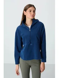 TOMMY Oversized Plush Half-zip Hooded Sweatshirt - 5
