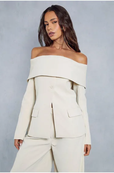 Tailored Bardot Fitted Blazer
