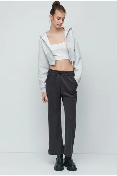 Slit Bell-bottomed Tracksuit Bottoms