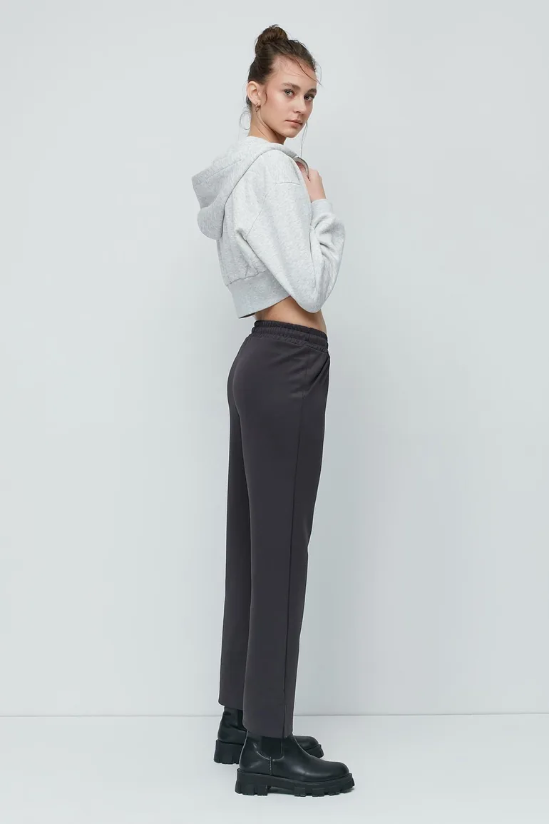 Slit Bell-bottomed Tracksuit Bottoms - 1