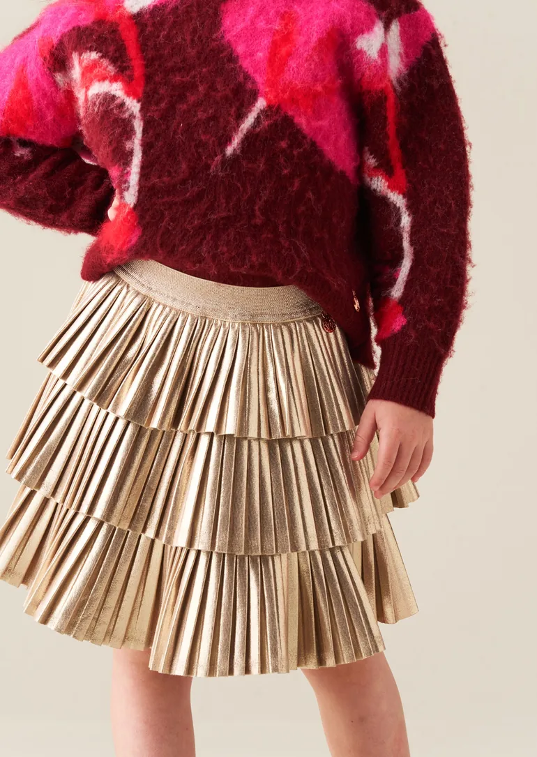 تنورة ميتاليك بكسرات - 1