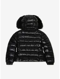 Moncler Enfant Girls Down Padded Badyf Jacket in Black - 1