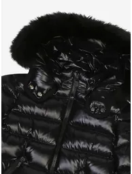 Moncler Enfant Girls Down Padded Badyf Jacket in Black - 2