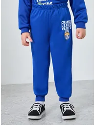 Boys Blue Varsity Print Sweatshirt and Joggers Set - 3