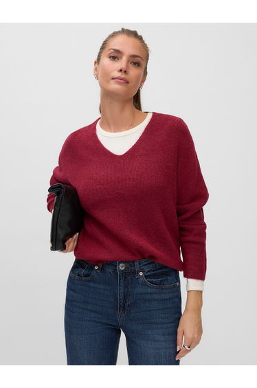 Textured Knit Jumper/Sweater with V-Neck product thumbnail 3