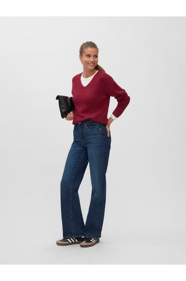 Textured Knit Jumper/Sweater with V-Neck product thumbnail 4