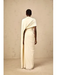 Priscille asymmetrical draped cape & dress matching set - 1