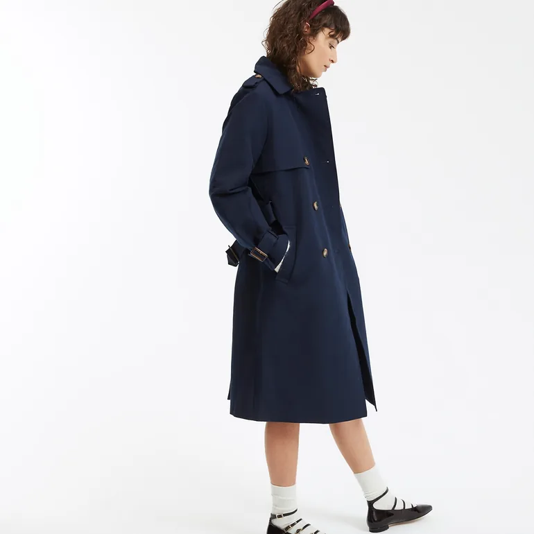 Double-Breasted Trench Coat - 2