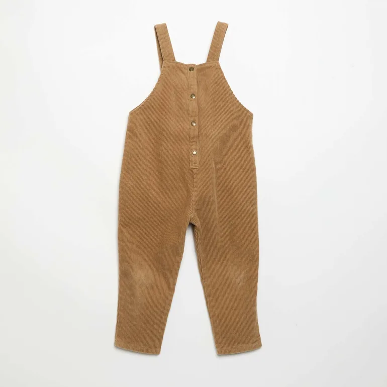 Corduroy Overalls BEIGE - 1