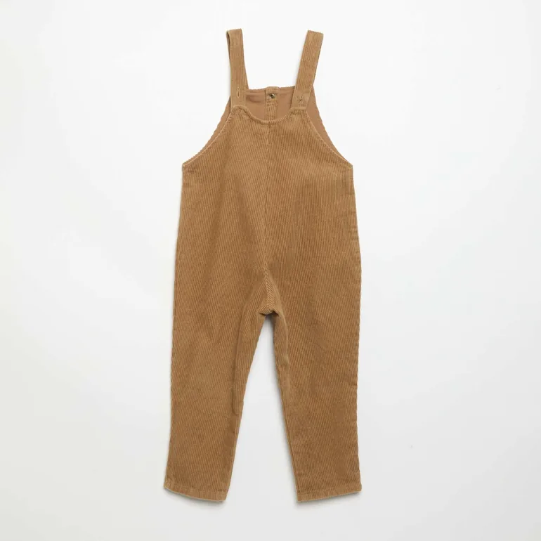 Corduroy Overalls BEIGE - 3