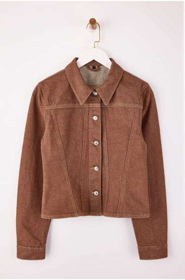 Brown Trucker Denim Jacket