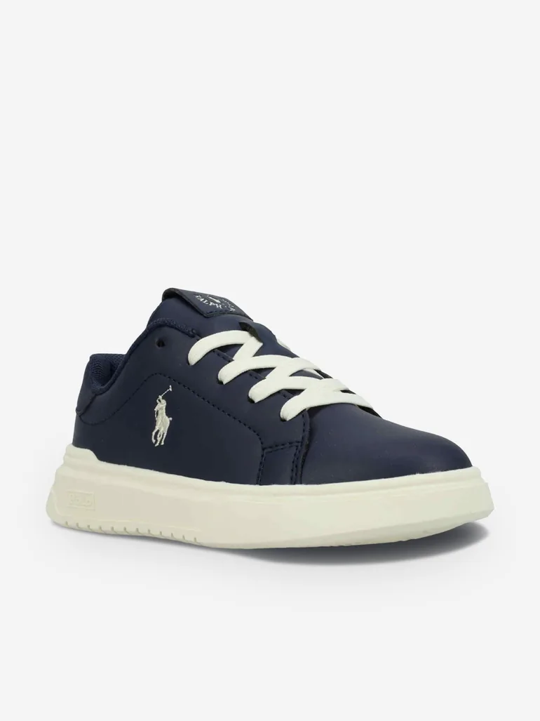 Ralph Lauren Boys Heritage Court Super Trainers in Navy