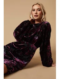 Devore Long Sleeve Mini Dress - 1