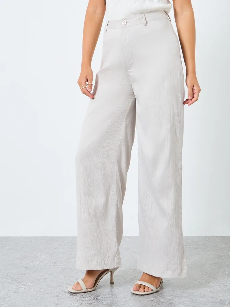 High Rise Straight Fit Basic Pants - 1