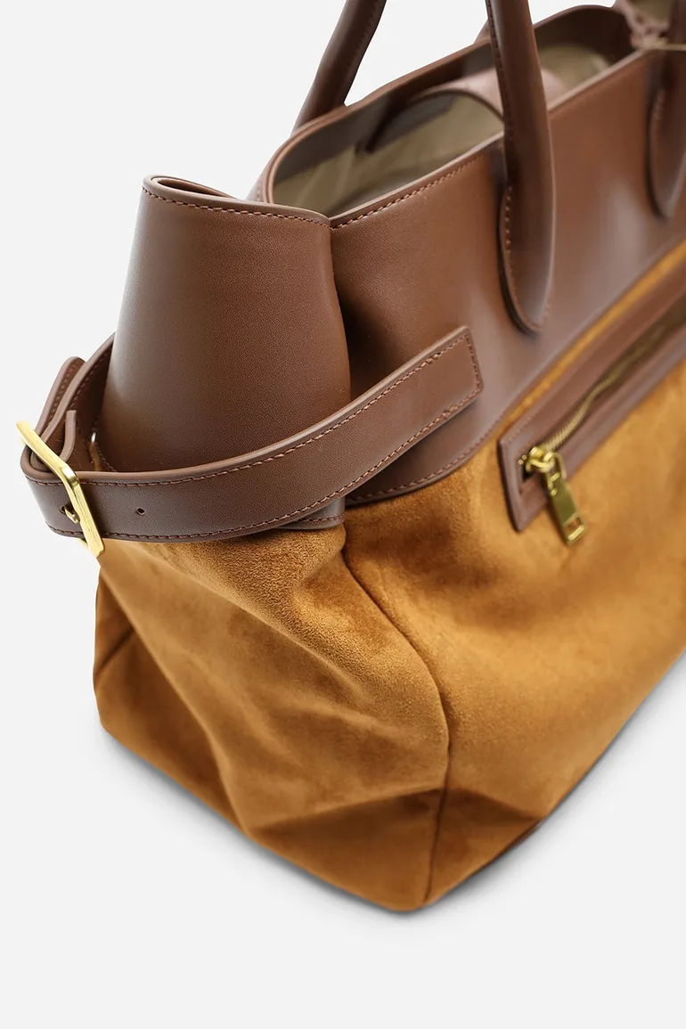 Lyanna Buckled Tote Bag with Side Zip - 2