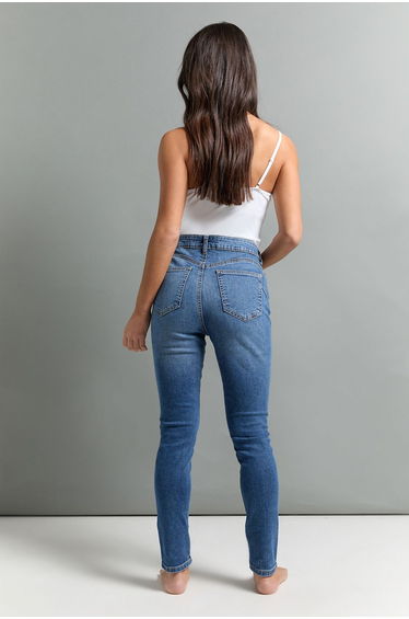 Petite High Waist Booty Lifting Skinny Jean - mid wash product thumbnail 3