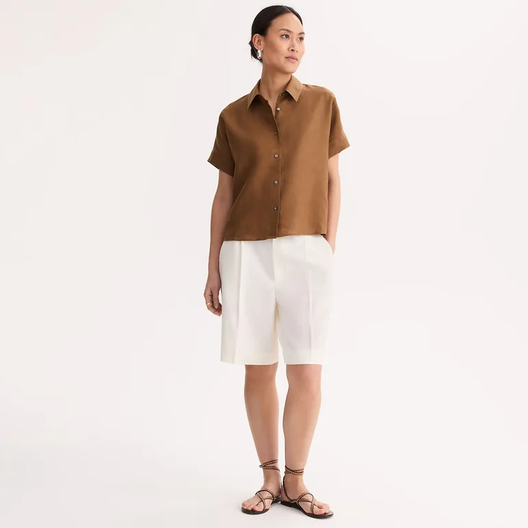 High Waist Bermuda Shorts