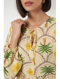 BDART Tropical Printed Maxi Dress with Button Closure - 4