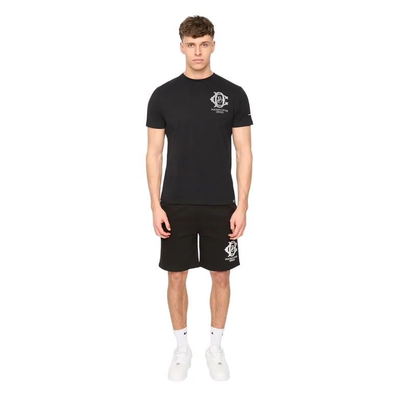 Duck and Cover Mens Randolph Logo Casual T-Shirt - Black