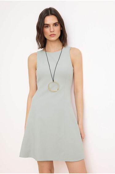 Mint Skirt Ruffled Thick Straps Short / Mini Stretchy Woven Dress