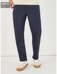 Front Pintuck Knit Slim Fit Pants - 1