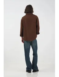 GIESTO Textured Woven Long Sleeve Button-Down Shirt - 3