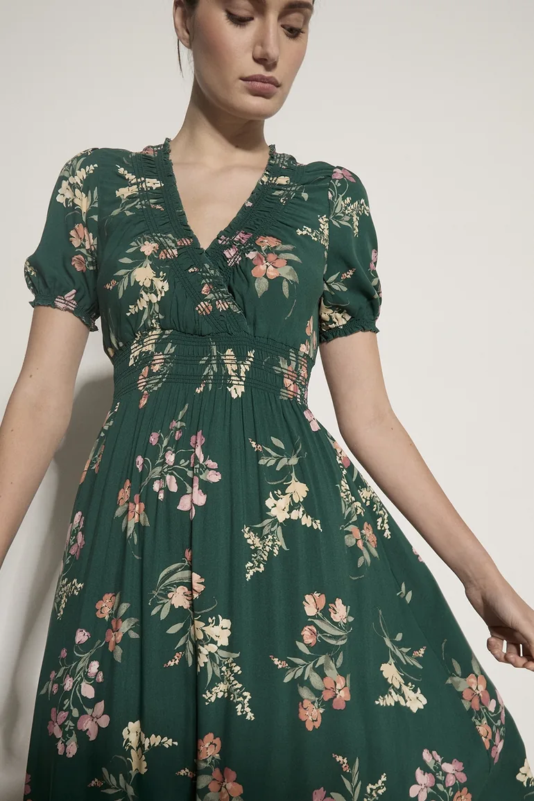Watercolour Floral Maxi Dress - 5