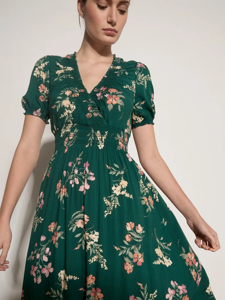 Watercolour Floral Maxi Dress - 1