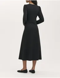 Seraphina Ponte Jersey V Neck Midi Dress - 3