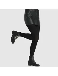50 Denier Opaque Ribbed Tights - 1