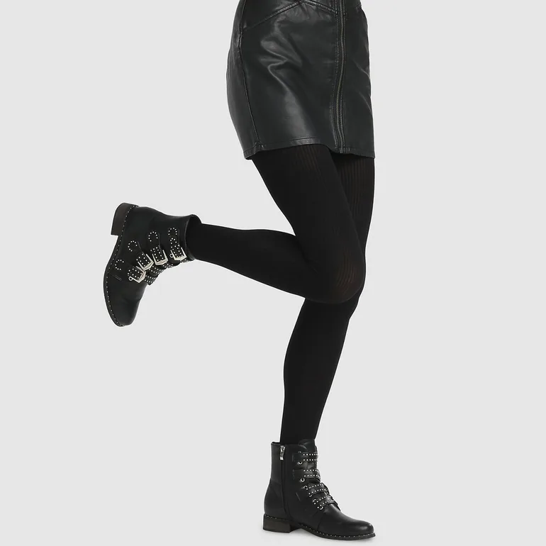 50 Denier Opaque Ribbed Tights - 3